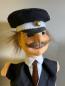 Preview: Original Dresdner Künstlerpuppen - Polizist anthrazit/dunkelblau Kleidung mit Beinen