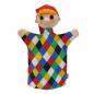 Preview: Kasperle Handspielpuppe von munabo bunt kariert 26cm