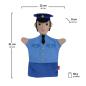 Preview: Polizist Handpuppe ART-  Handspielpuppe von munabo 31 cm