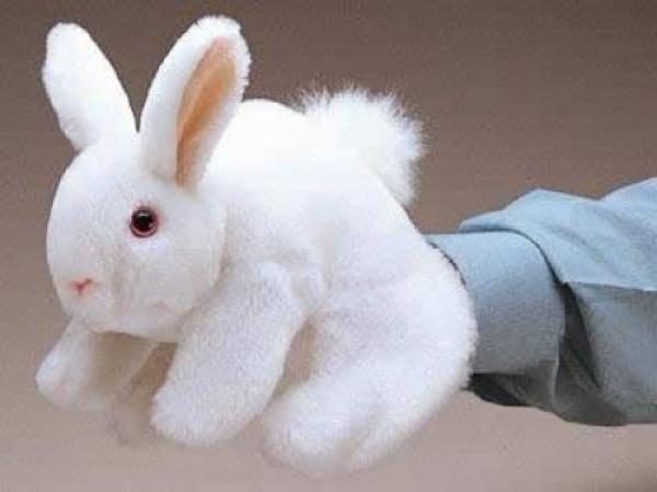 Folkmanis Handpuppe Weißes Häschen - 2048
