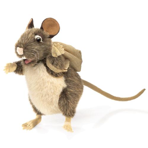 Folkmanis Handpuppe Ratte mit Rucksack - 2847