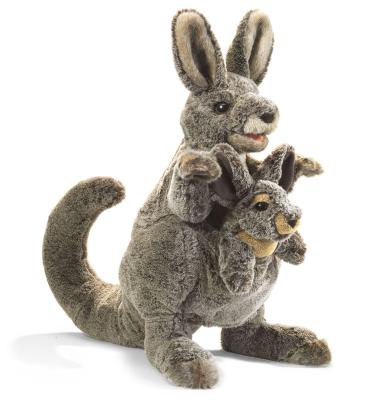 Folkmanis Handpuppe Känguru mit Baby - 3178