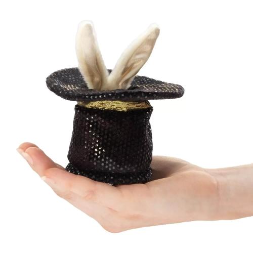 Folkmanis Fingerpuppe Mini Hase im Hut