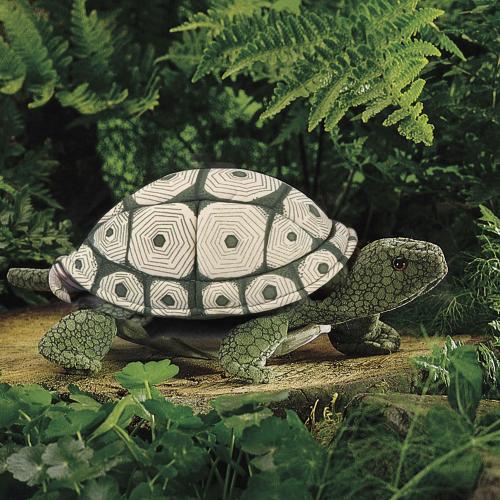 Folkmanis Handpuppe Landschildkröte helles Muster - 2181