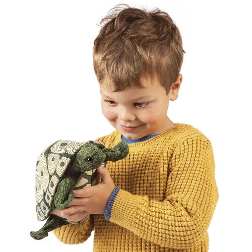 Folkmanis Handpuppe Landschildkröte helles Muster - 2181