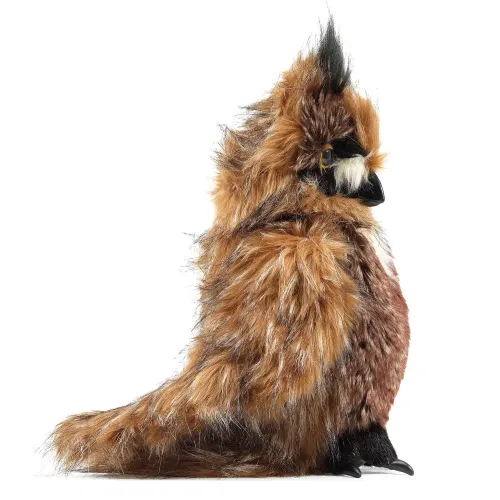 Preview: Folkmanis Handpuppe Eule, bewegliche Augendeckel / Great Horned Owl - 2403