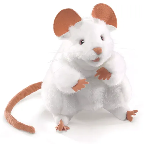 Folkmanis Handpuppe weiße Maus - 2219