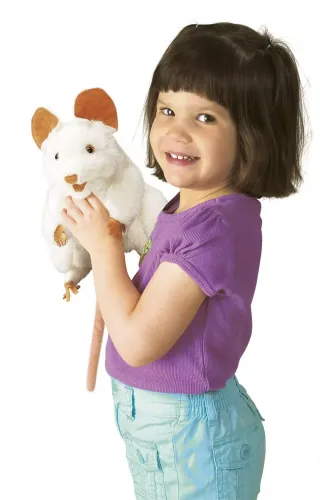 Preview: Folkmanis Handpuppe weiße Maus - 2219