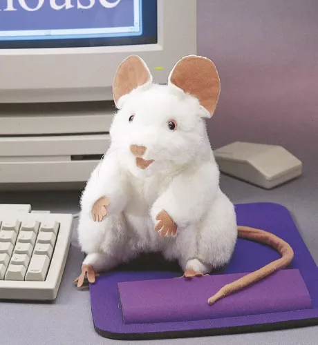 Preview: Folkmanis Handpuppe weiße Maus - 2219