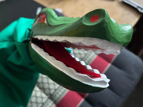 Scheithauer Kasperlefigur Krokodil Holz