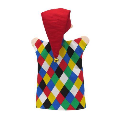 Preview: Kasperle Handspielpuppe von munabo bunt kariert 26cm