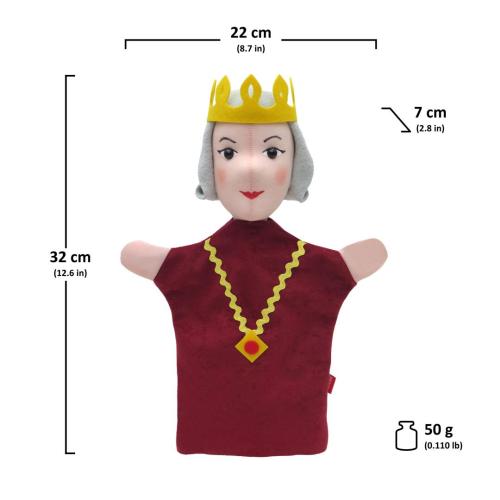 Preview: Königin Handpuppe ART-  Handspielpuppe von munabo 32 cm