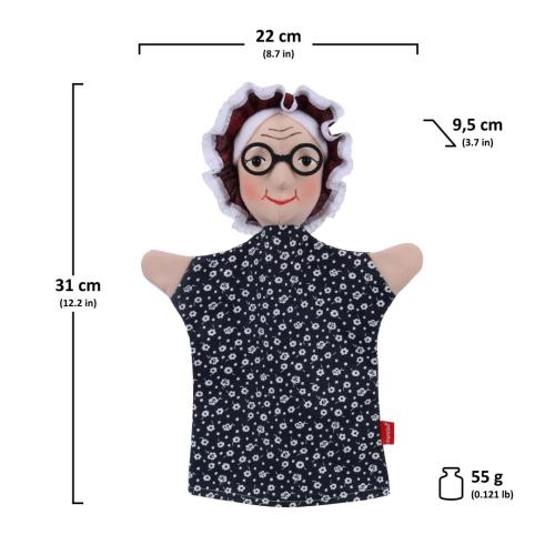 Preview: Oma / Großmutter Handpuppe ART-  Handspielpuppe von munabo 31 cm