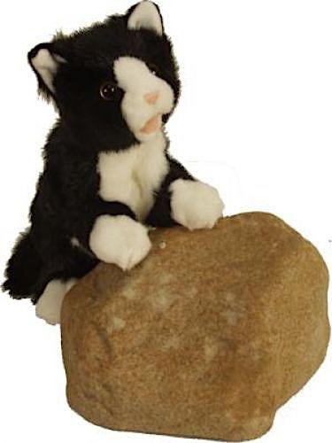 Preview: Living Puppets Handpuppe schwarzweiße Katze W045