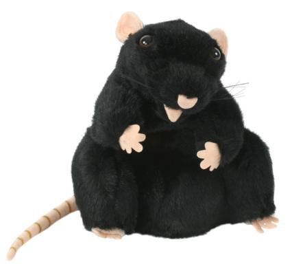 Handpuppe schwarze Ratte von The Puppet Company