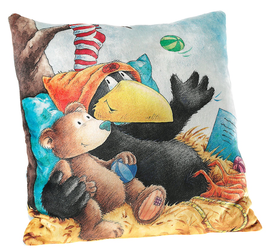 Der kleine Rabe Socke - Kuschelkissen 30cm - Handpuppen Onlineshop