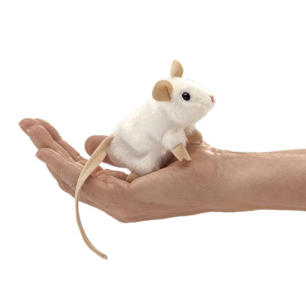 Folkmanis Fingerpuppe Mini weiße Maus
