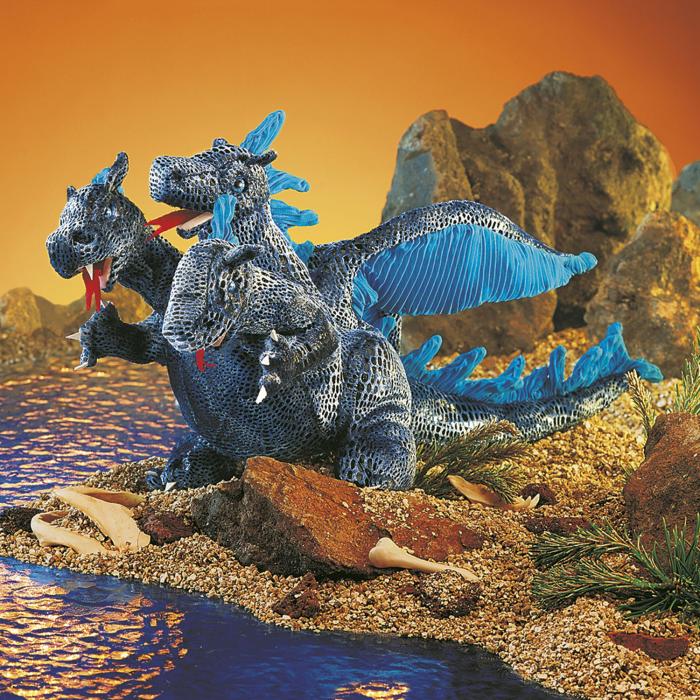 Folkmanis Handpuppe Dreiköpfiger Drachen - 2387