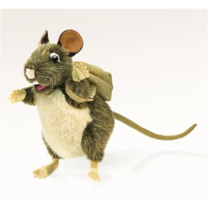 Folkmanis Handpuppe Ratte mit Rucksack - 2847
