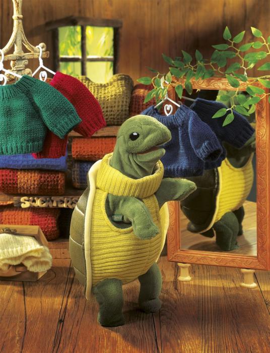 Folkmanis Handpuppe Schildkröte mit Rollkragen - 2881