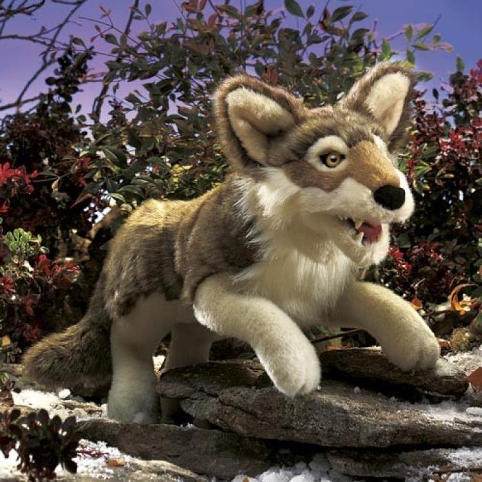 Folkmanis Handpuppe grauer Wolf - 2898