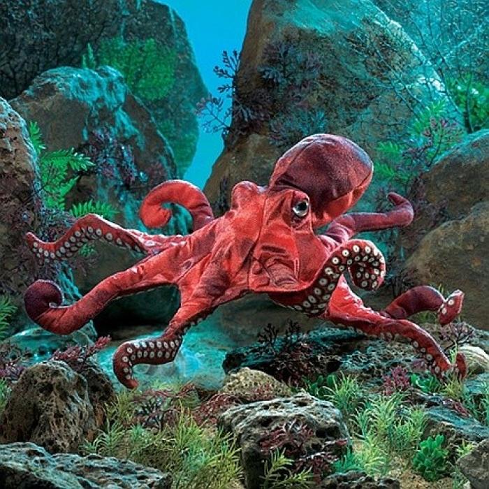 Folkmanis Handpuppe roter Oktopus - 2974