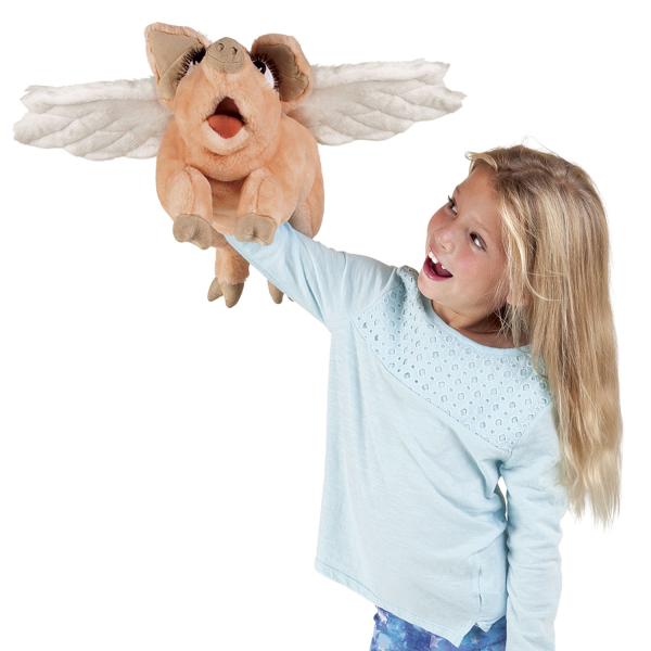 Folkmanis Handpuppe Schwein mit Flügeln / Flying Pig - 3120