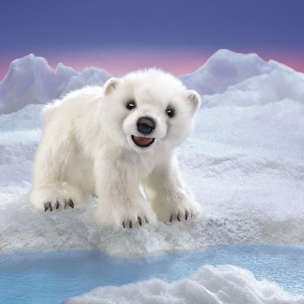 Folkmanis Handpuppe Eisbärenjunges / Polar Bear Cub - 3041