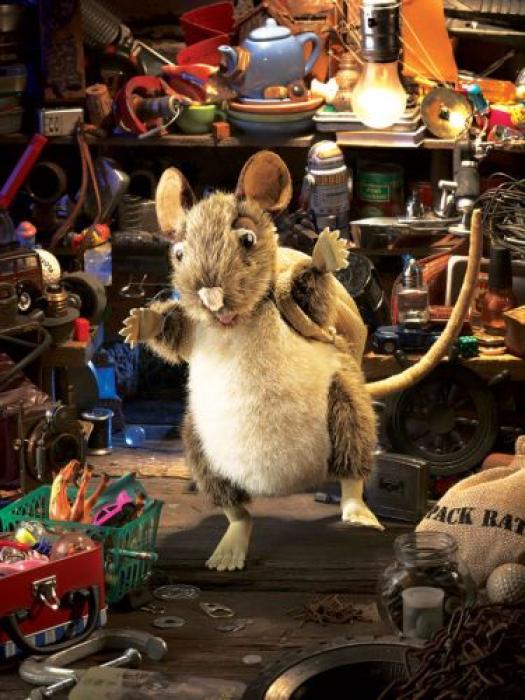 Folkmanis Handpuppe Ratte mit Rucksack - 2847