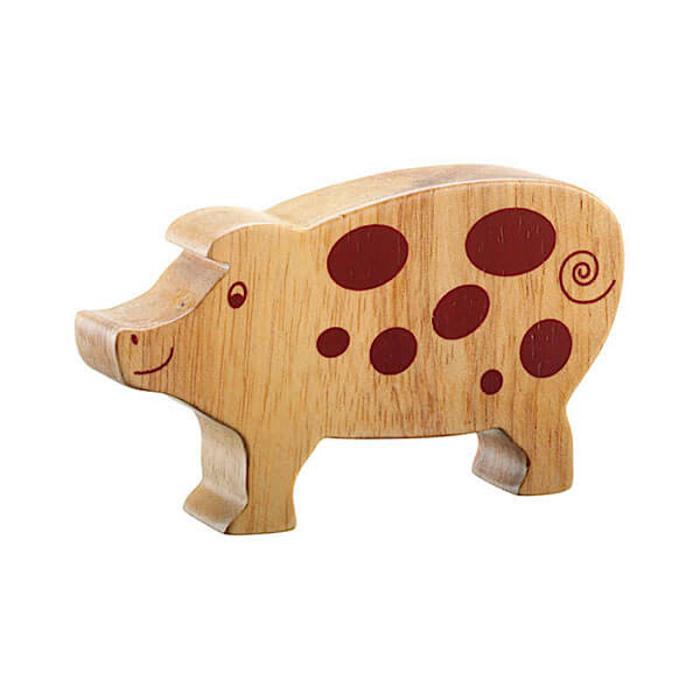 Holztier Schwein natur von Lanka Kade