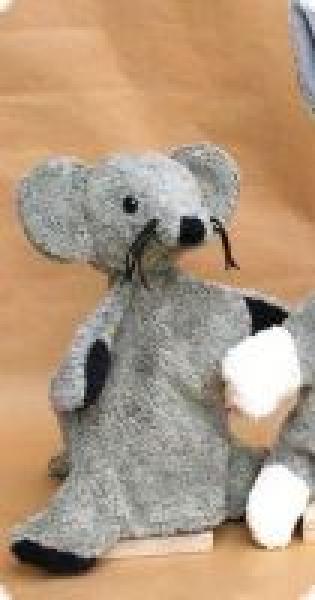 Handpuppe graue Maus von Kallisto
