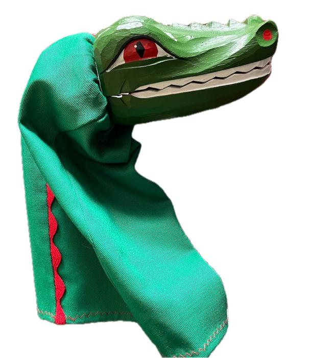 Scheithauer Kasperlefigur Krokodil Holz