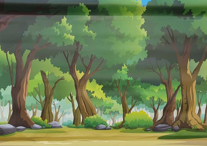 Haags Puppenbühne – Kulissenbild Wald - Bühnenbild für das Kasperletheater