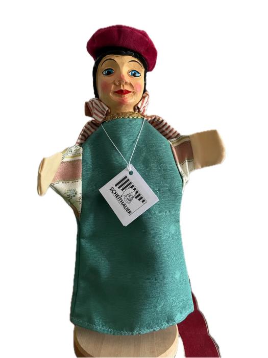 Scheithauer Kasperlefigur Prinz schwarze Haare 35cm