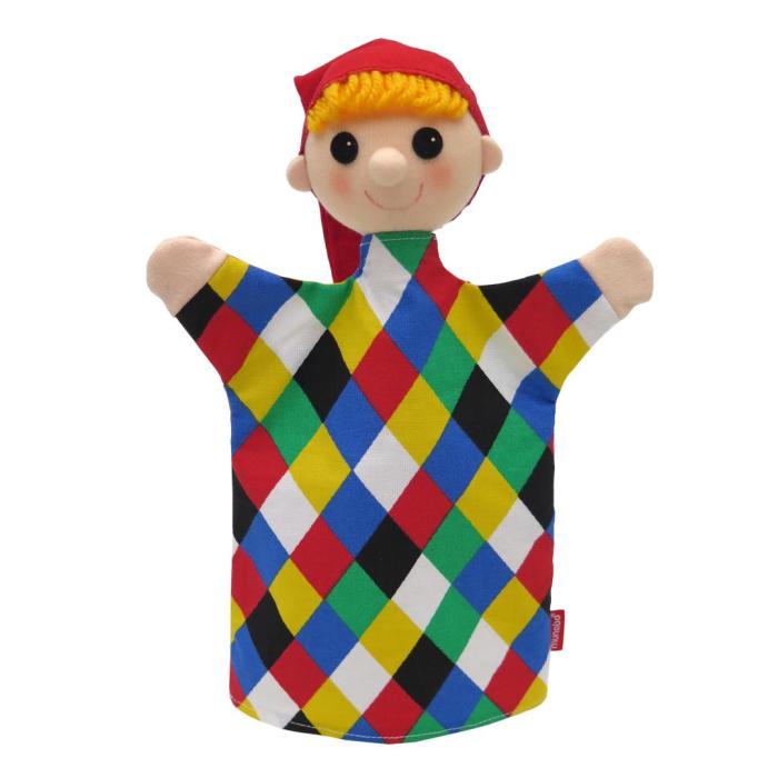 Kasperle Handspielpuppe von munabo bunt kariert 26cm