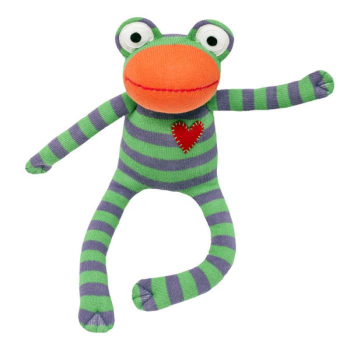 Kuscheltier Sockenfrosch grün von Hickups