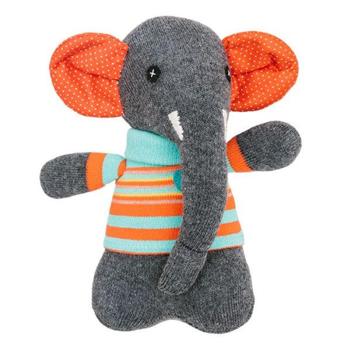 Kuscheltier Sockenelefant grau von Hickups