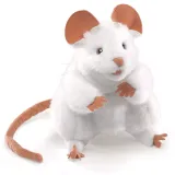 Folkmanis Handpuppe weiße Maus - 2219